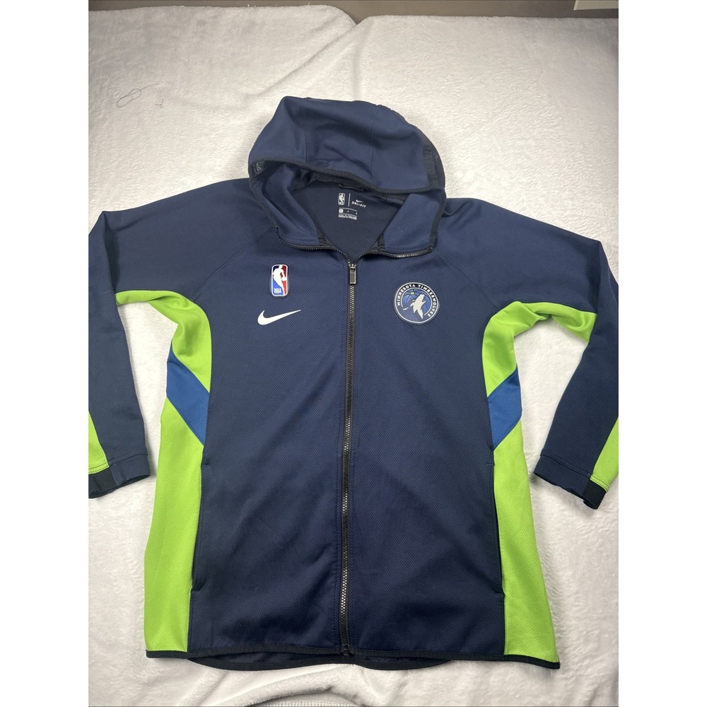 Nike Dri-Fit NBA Minnesota Timberwolves Hoodie Men L Blue Team Issued Wolves EUC